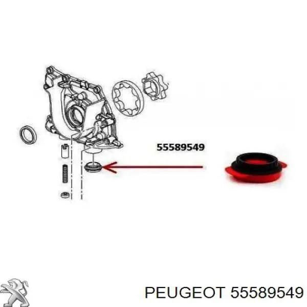 Купити 55589549 Peugeot/Citroen Прокладка масляного насосу