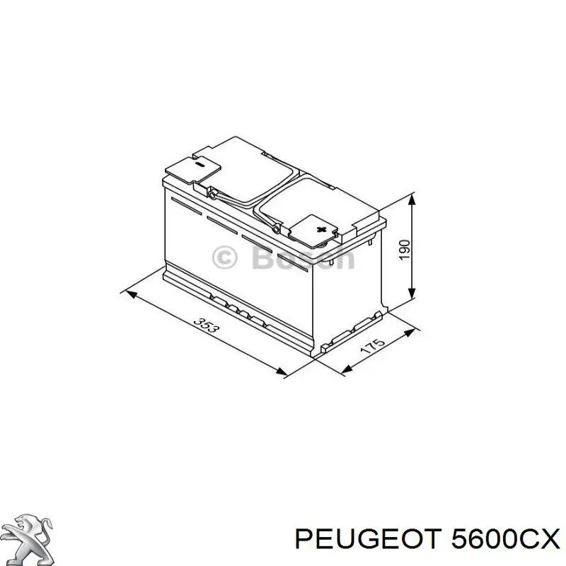 Купити 5600CX Peugeot/Citroen Автомобільна батарея