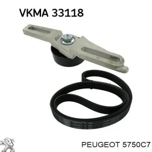 Ремінь генератора 5750C7 Peugeot/Citroen