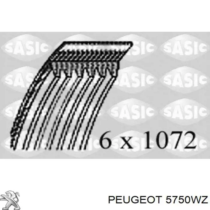 Клиновий ремінь Peugeot/Citroen 5750WZ ціна, від 10.51 USD
