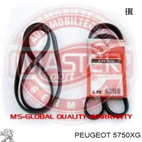 Ремінь генератора 5750XG Peugeot/Citroen