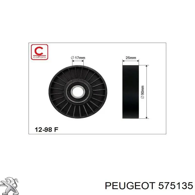 Натягувач приводного ременя Peugeot/Citroen 575135 ціна, від 37.26 USD