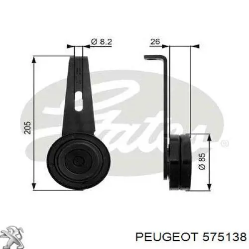 Натяжний ролик 575138 Peugeot/Citroen