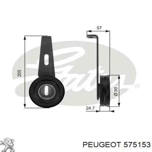 Ролик натягувача приводного ременя 575153 Peugeot/Citroen