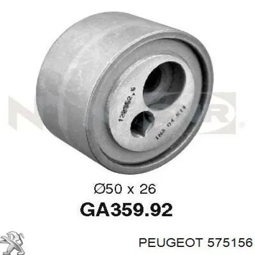 575156 Peugeot/Citroen ролик натягувача приводного ременя