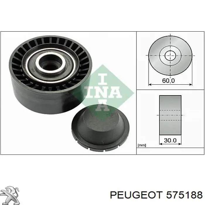 Купити 575188 Peugeot/Citroen Ролик приводного ременя, паразитний