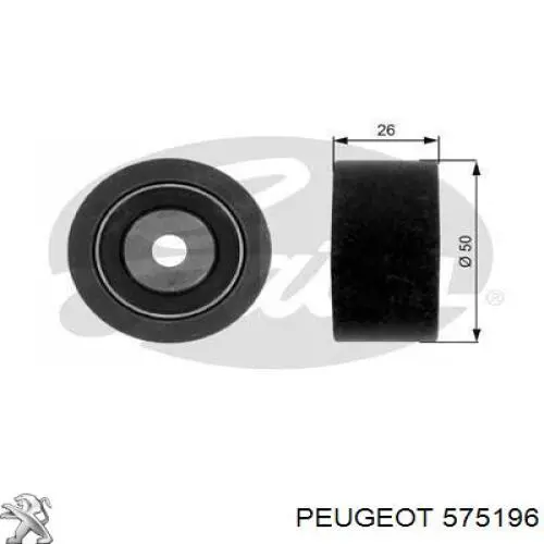 Ролик приводного ременя, паразитний Peugeot/Citroen 575196 ціна, від 17.93 USD