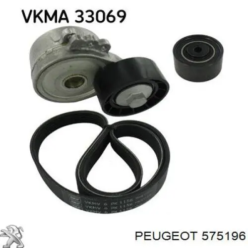 Купити 575196 Peugeot/Citroen Ролик приводного ременя, паразитний