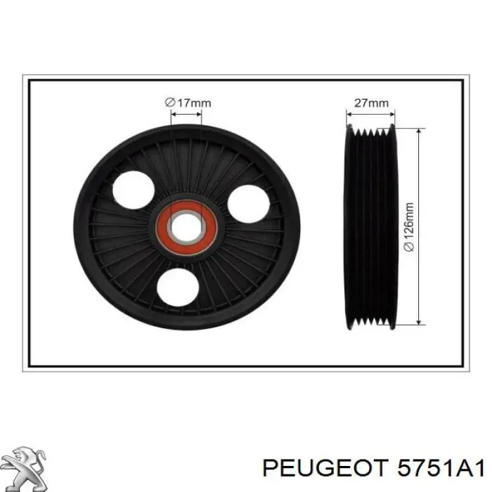 Купити 5751A1 Peugeot/Citroen Ролик приводного ременя, паразитний