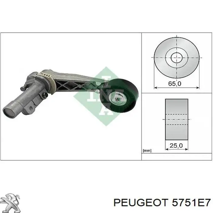 5751E7 Peugeot/Citroen натягувач приводного ременя