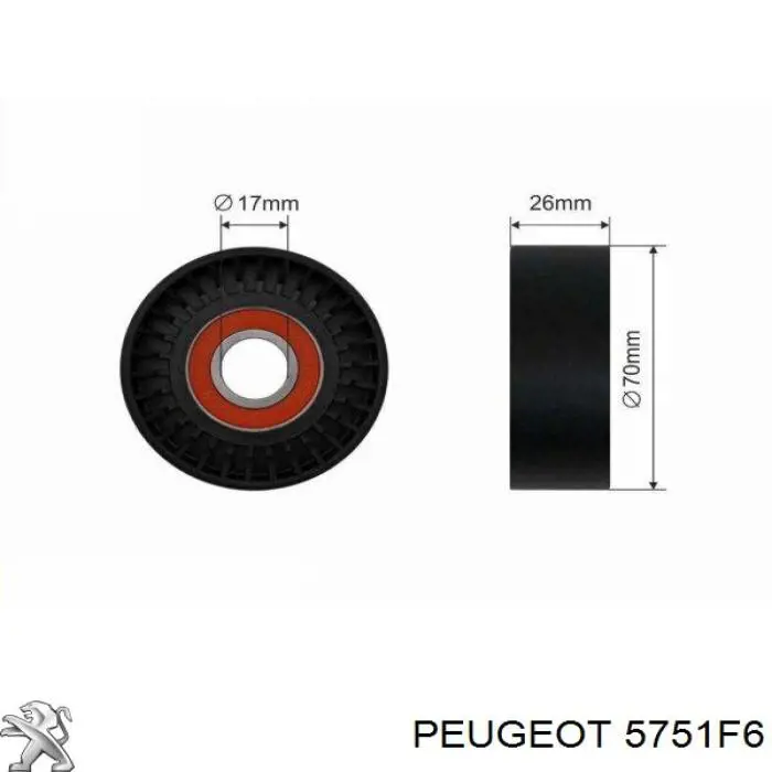 Купити 5751F6 Peugeot/Citroen Натягувач приводного ременя