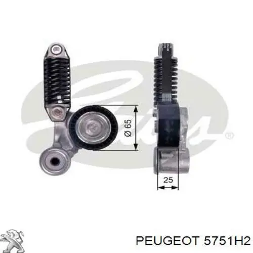 5751H2 Peugeot/Citroen Натяжна планка поліклинового ременя
