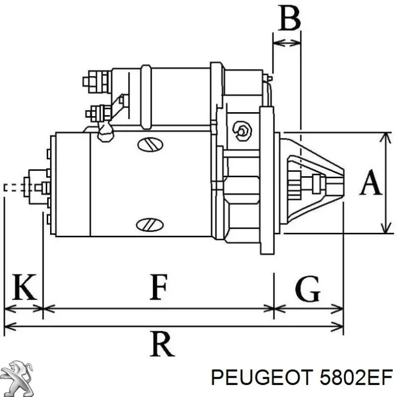 Стартер 5802EF Peugeot/Citroen