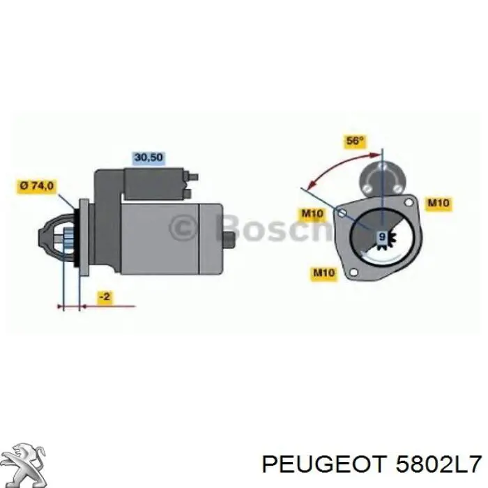 5802L7 Peugeot/Citroen стартер
