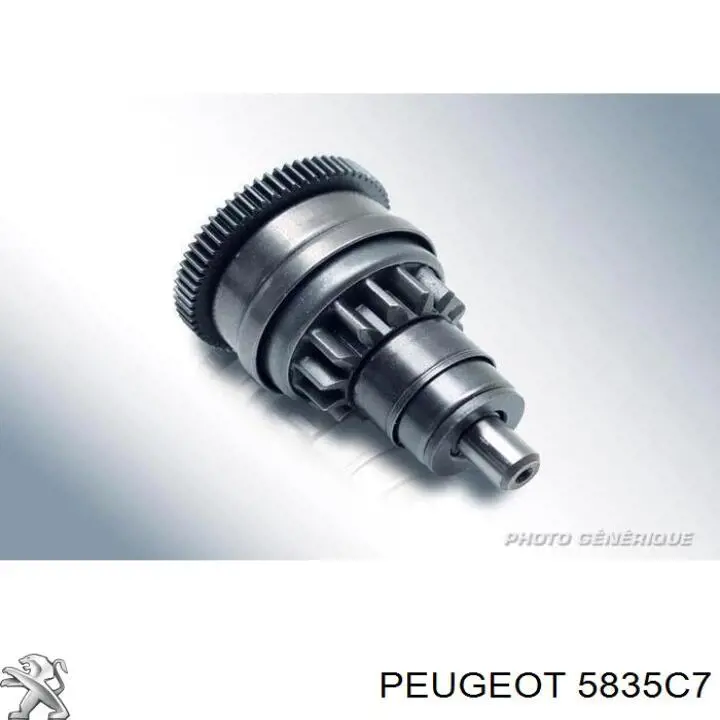 5835C7 Peugeot/Citroen Бендикс стартера (Тип BOSCH 1,0-1,1 кВт, 9 зубов)