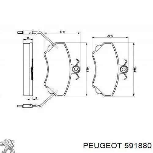 Купити 591880 Peugeot/Citroen Датчик положення (оборотів) коленвалу