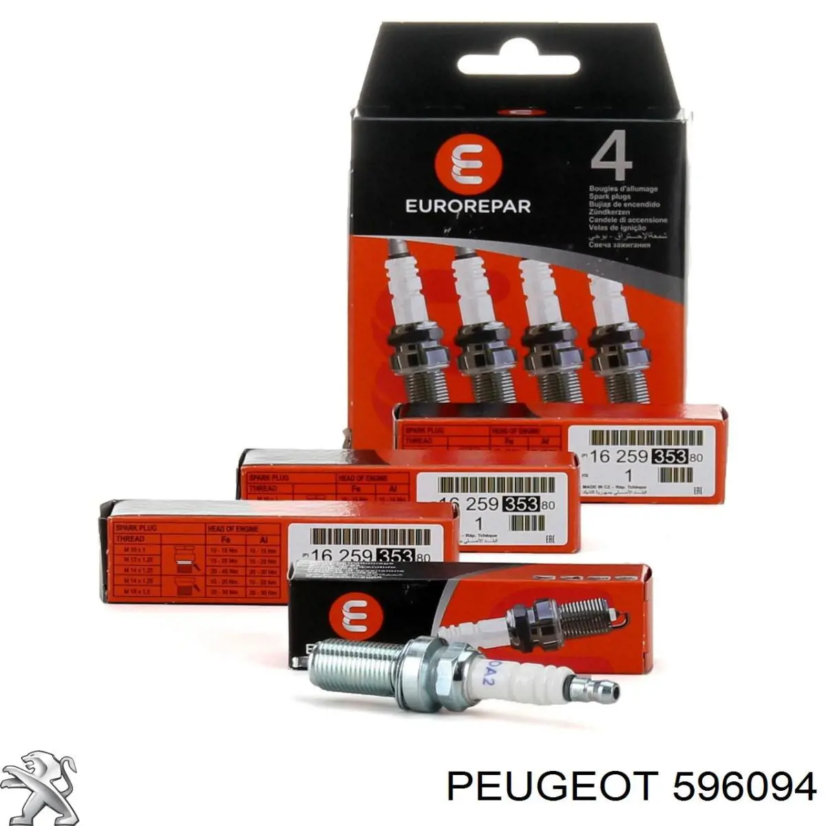 596094 Peugeot/Citroen Свіча запалювання