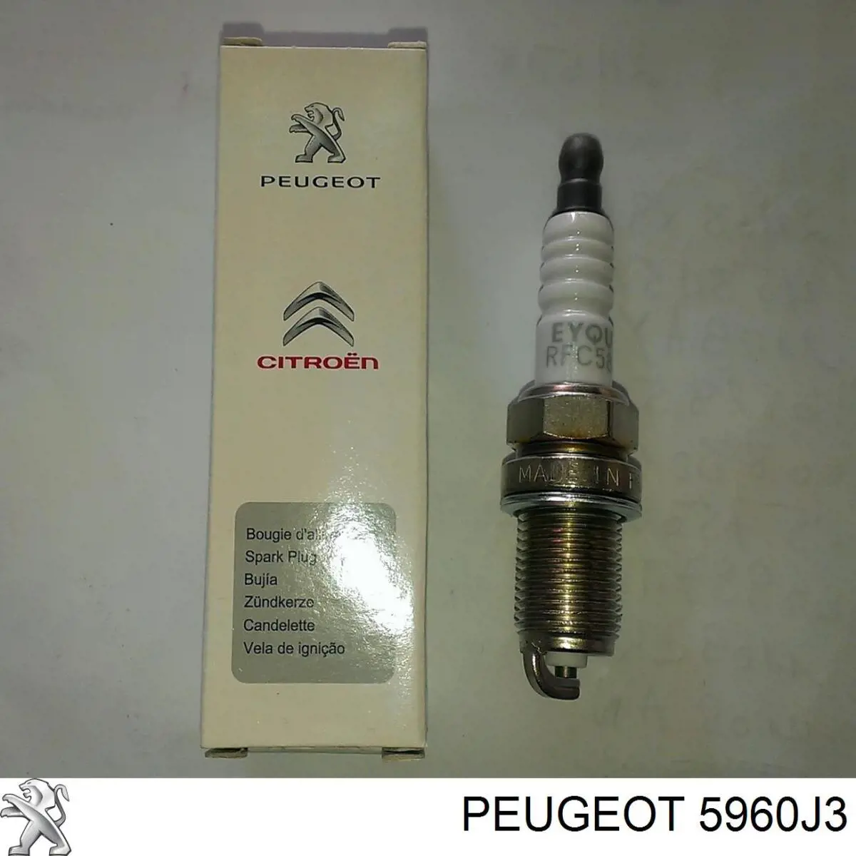 Свічки запалювання 5960J3 Peugeot/Citroen