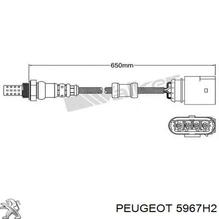 5967H2 Peugeot/Citroen дріт високовольтні, комплект