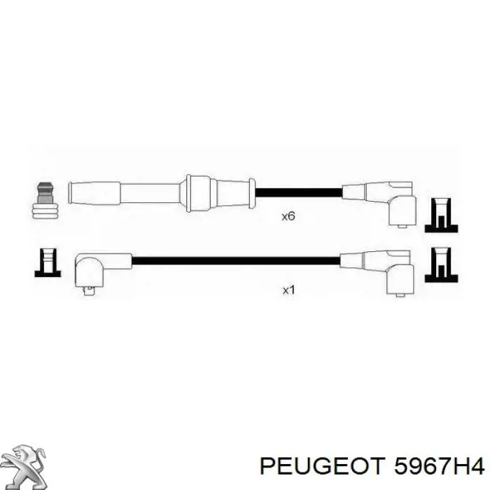 5967H4 Peugeot/Citroen дріт високовольтні, комплект