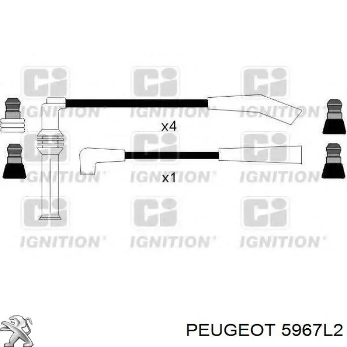 Купити 5967L2 Peugeot/Citroen Провід високовольтні, комплект