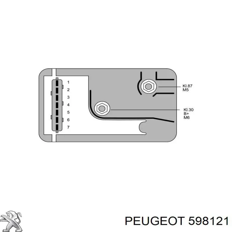 Реле свічок накалу 598121 Peugeot/Citroen