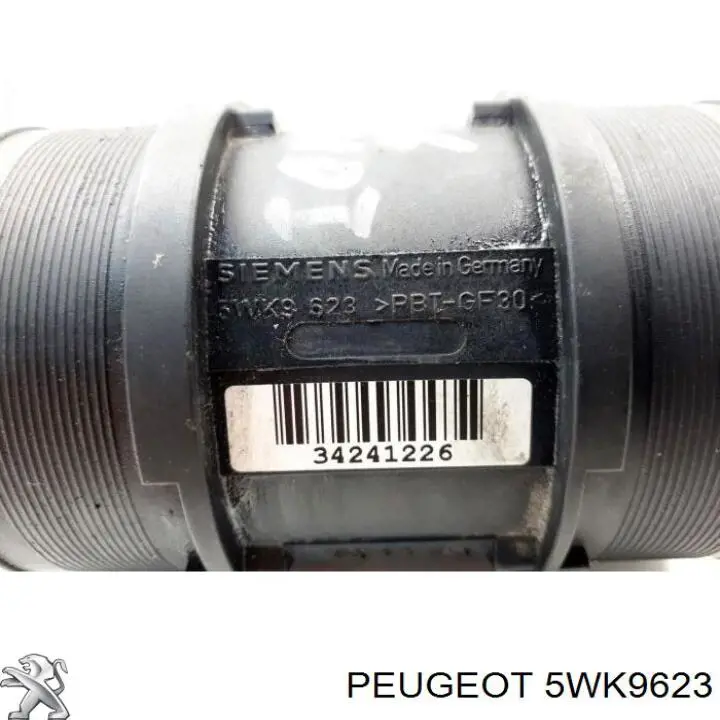 5WK9623 Peugeot/Citroen датчик потоку (витрати повітря, витратомір MAF - (Mass Airflow))