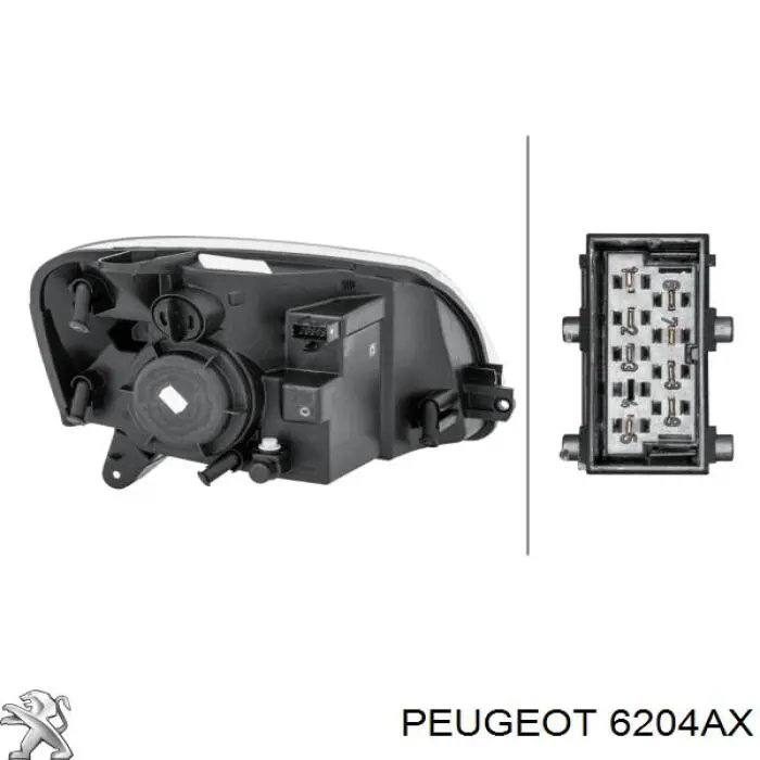 Купити 6204AX Peugeot/Citroen Основна фара в зборі ліва