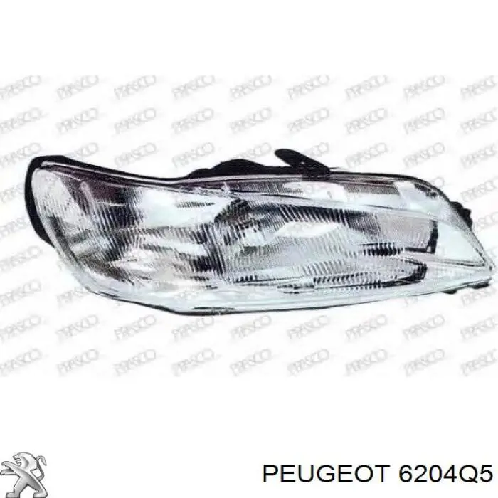 Купити 6204Q5 Peugeot/Citroen Основна фара в зборі ліва