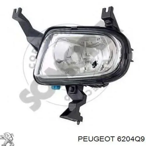 Фара протитуманна, ліва 6204Q9 Peugeot/Citroen