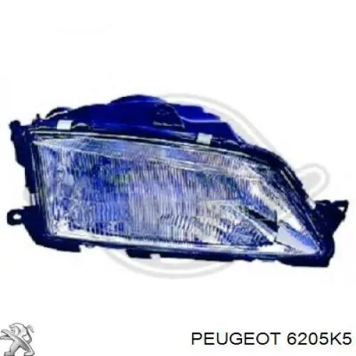 6205K5 Peugeot/Citroen фара права