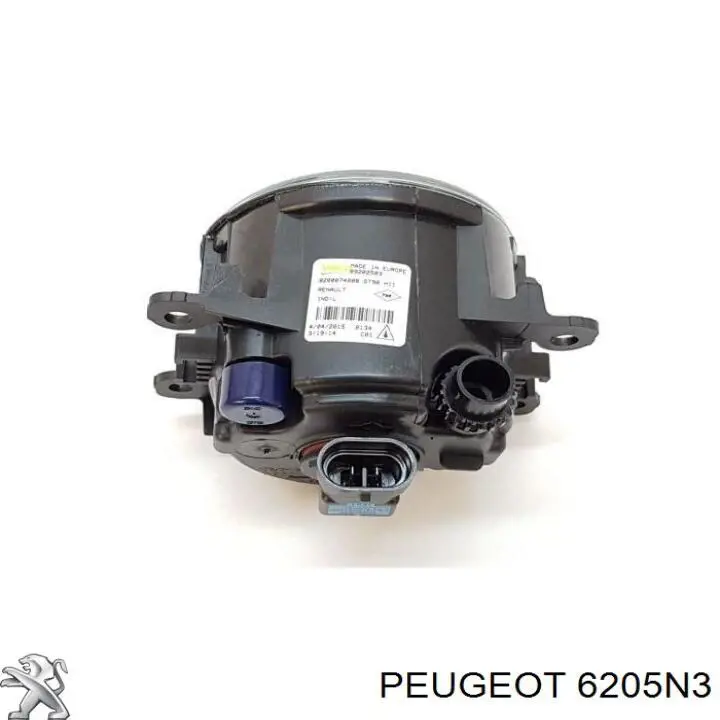 Фара протитуманна, права 6205N3 Peugeot/Citroen