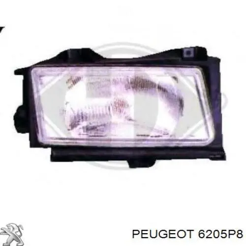 Фара правая Peugeot/Citroen 6205P8 ціна, від 39.17 USD