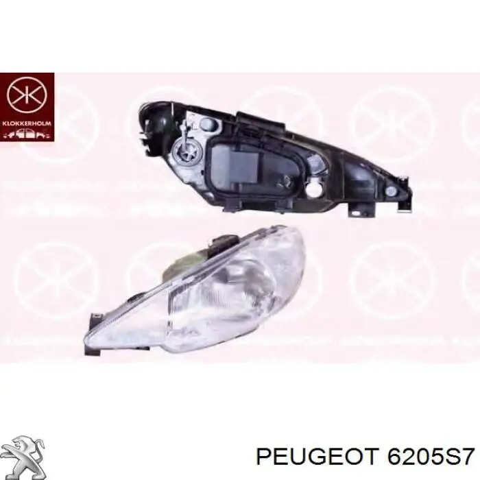 6205S7 Peugeot/Citroen фара права