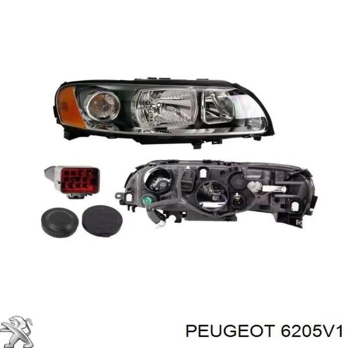 Купити 6205V1 Peugeot/Citroen Права блок фара