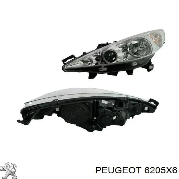 Купити 6205X6 Peugeot/Citroen Права блок фара