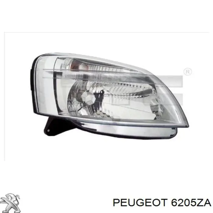 Купити 6205ZA Peugeot/Citroen Права блок фара