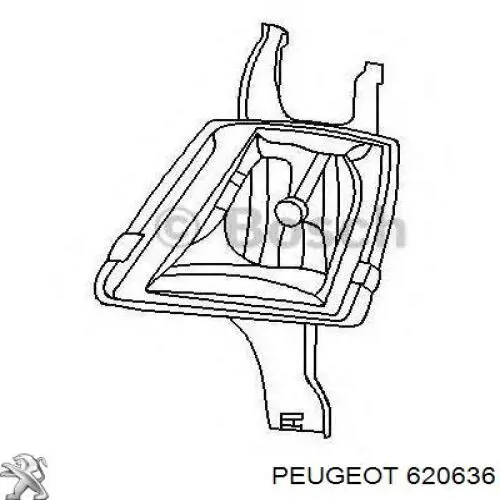 620636 Peugeot/Citroen фара протитуманна, права
