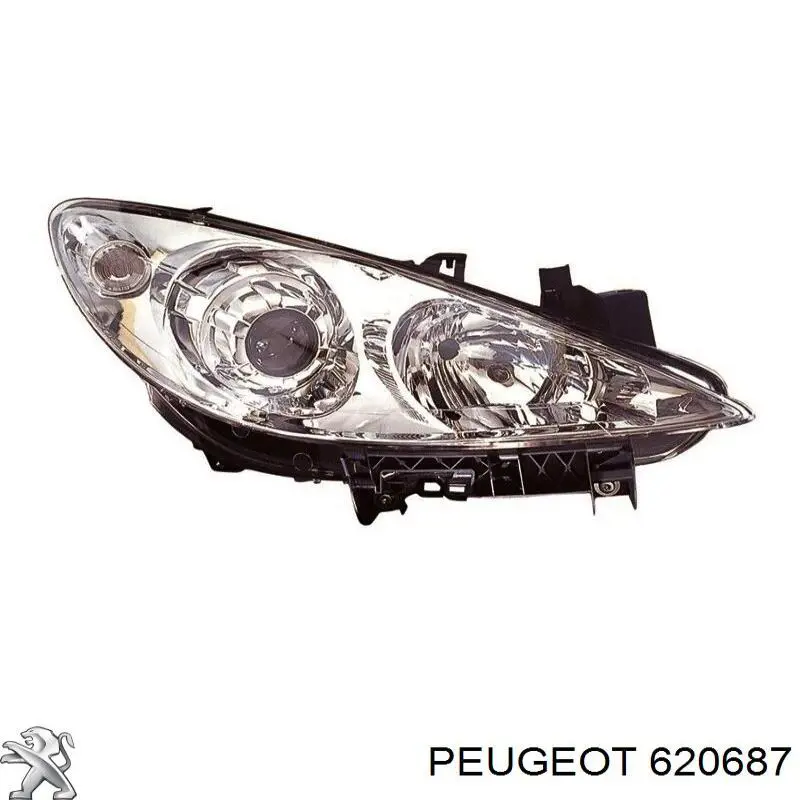 Фара правая Peugeot/Citroen 620687 ціна, від 293.71 USD
