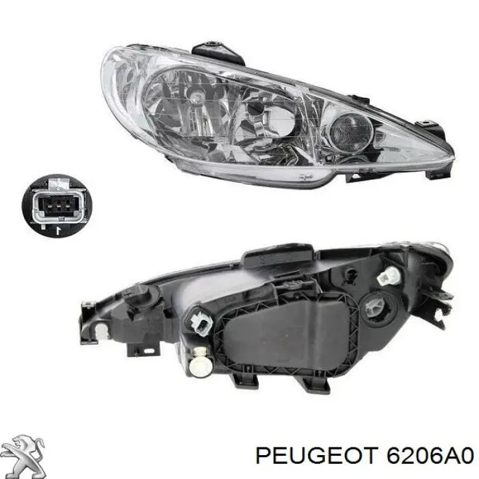 Основна фара - вставка Peugeot/Citroen 6206A0 ціна, від 83.93 USD
