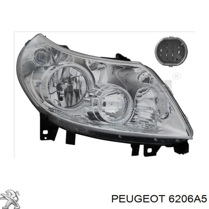 6206A5 Peugeot/Citroen фара права