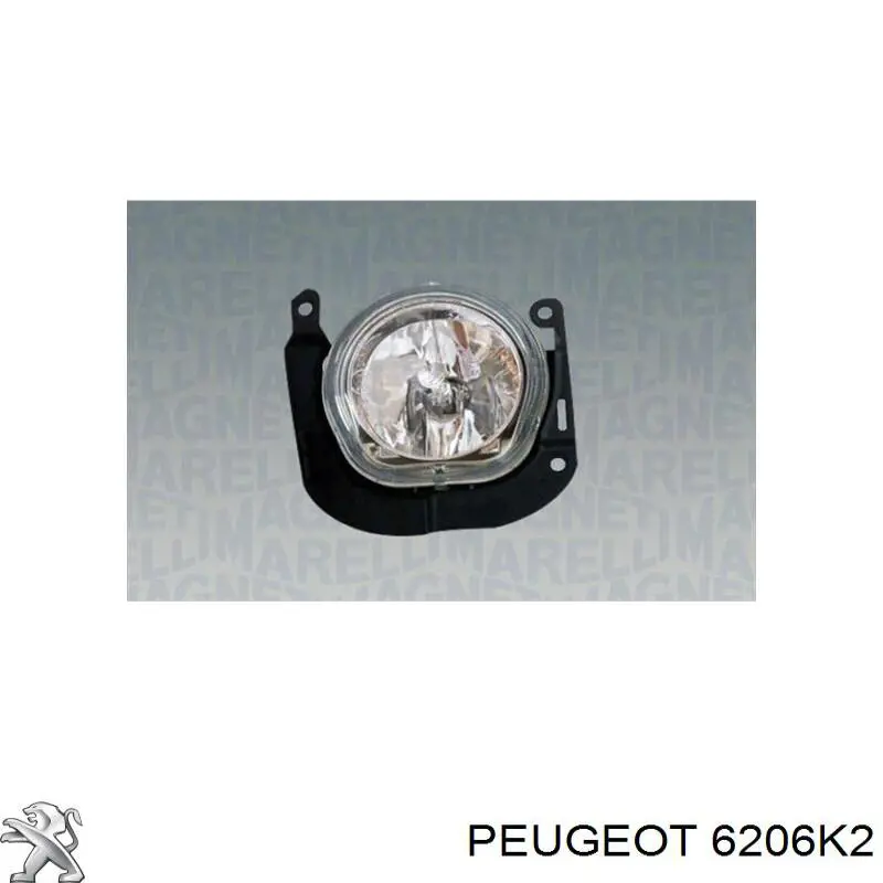 6206K2 Peugeot/Citroen фара протитуманна, права