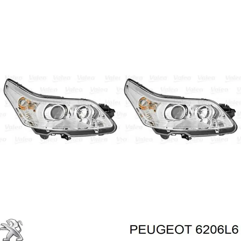 Фара правая Peugeot/Citroen 6206L6 ціна, від 1078.99 USD