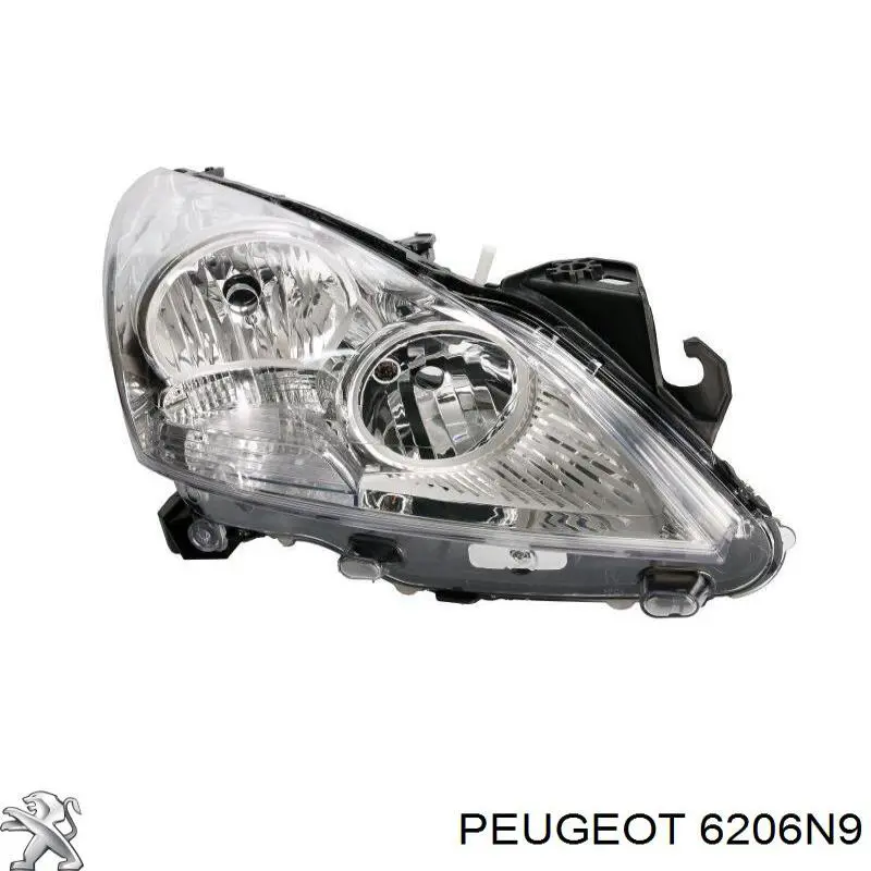 Фара правая Peugeot/Citroen 6206N9 ціна, від 153.47 USD