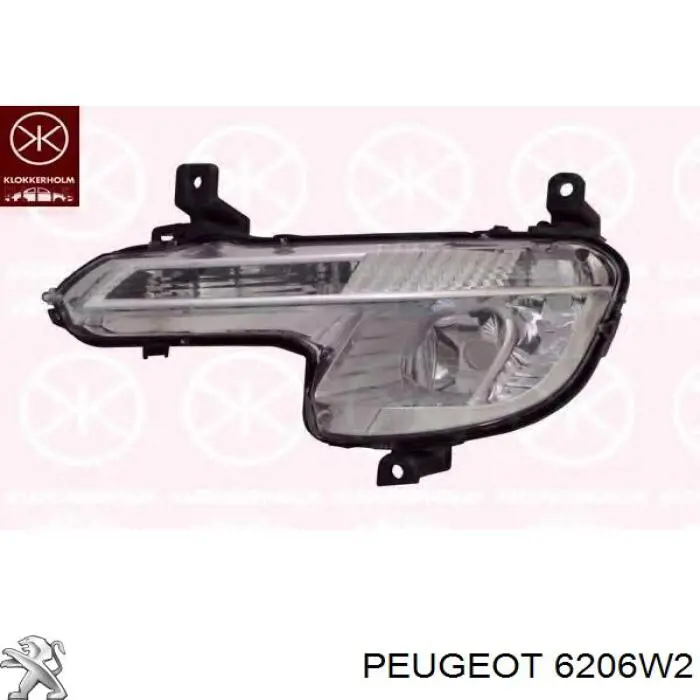 6206W2 Peugeot/Citroen фара протитуманна, права