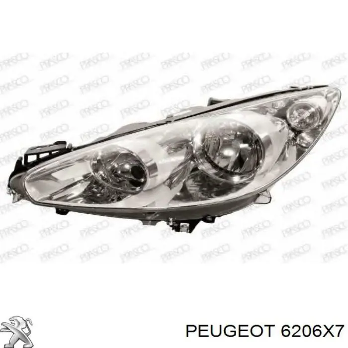6206X7 Peugeot/Citroen Фара правая