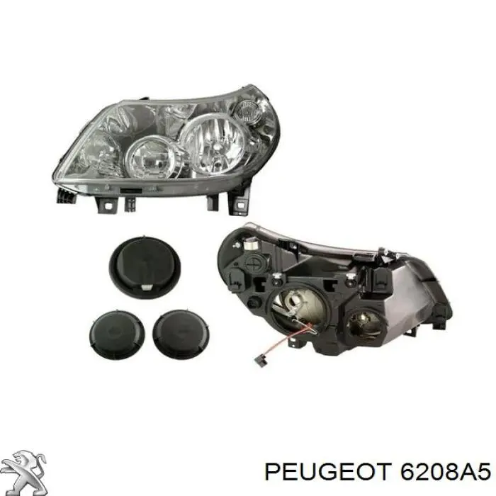 Купити 6208A5 Peugeot/Citroen Основна фара в зборі ліва