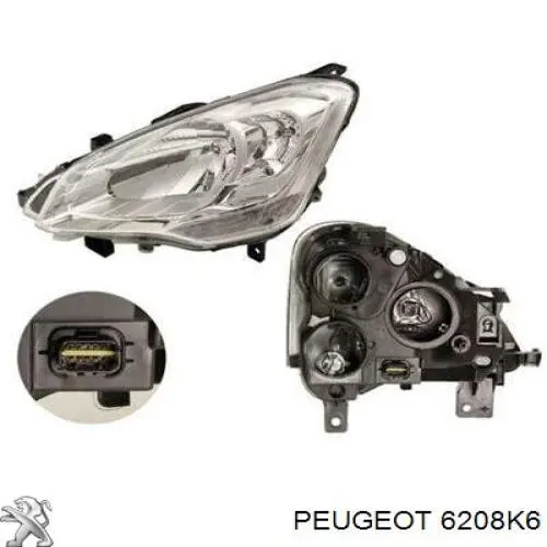 Купити 6208K6 Peugeot/Citroen Фара