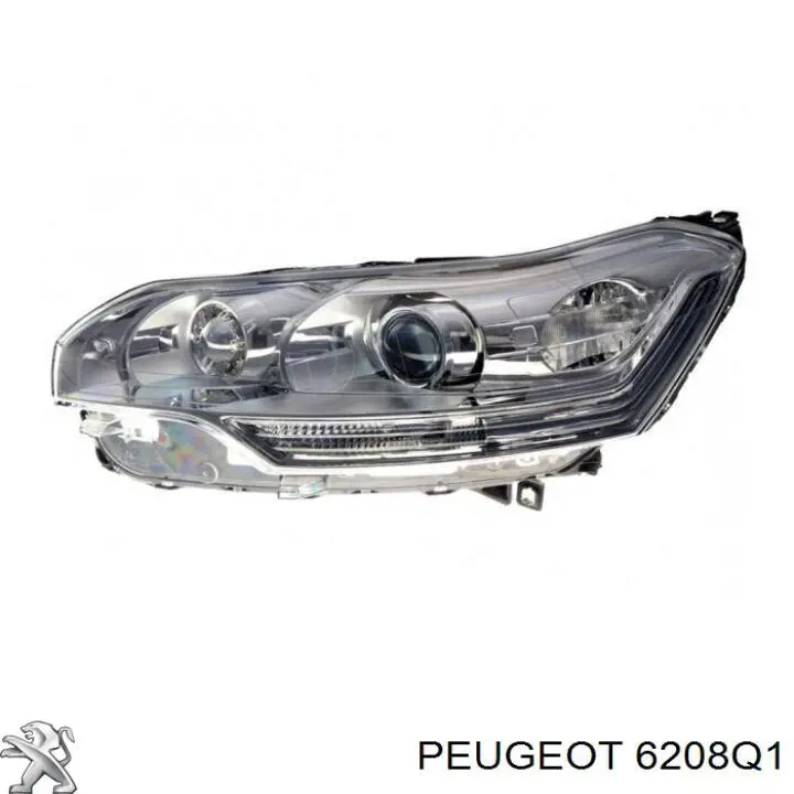 Купити 6208Q1 Peugeot/Citroen Основна фара в зборі ліва