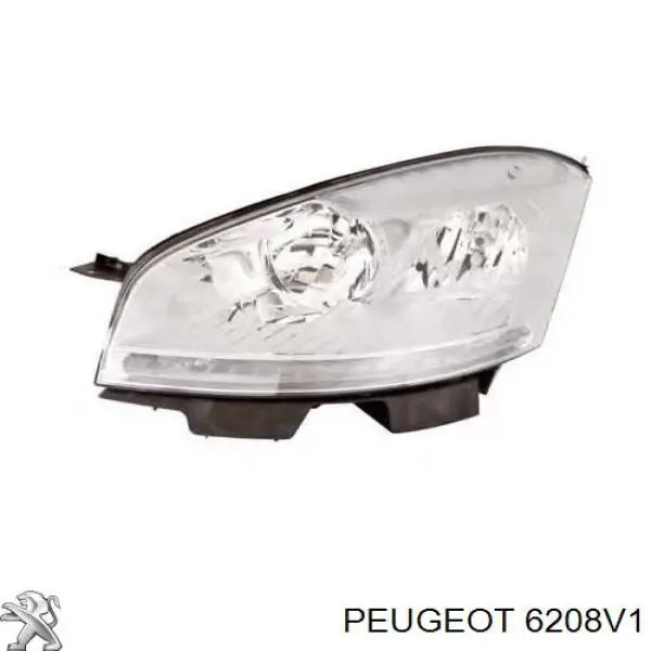 Купити 6208V1 Peugeot/Citroen Основна фара в зборі ліва